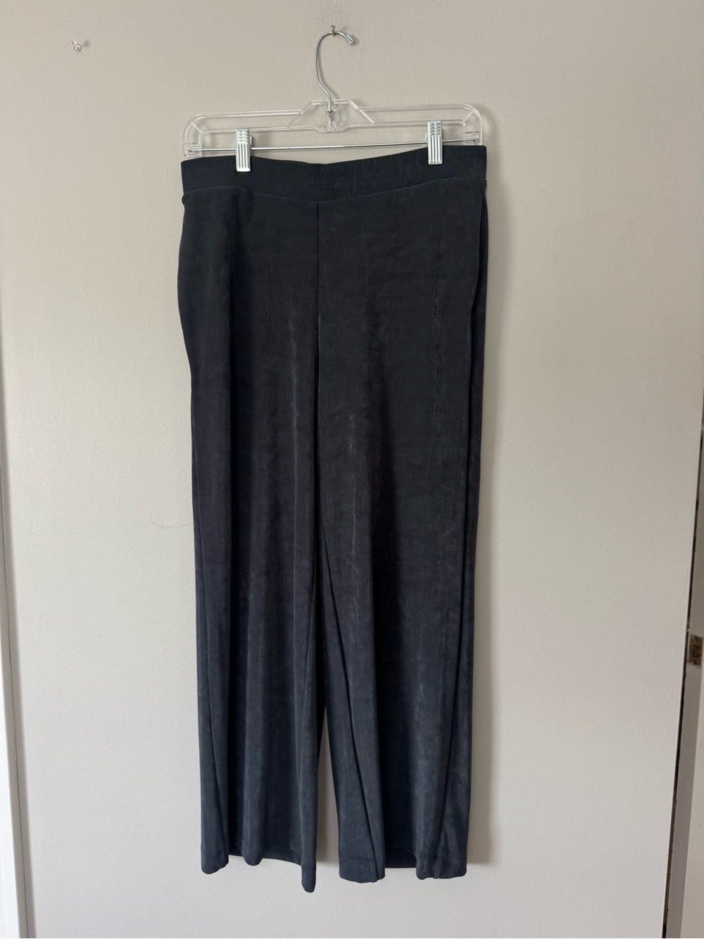 Chicos Pull On Wide Leg Stretchy Culotte Crop Gray Size 0R
